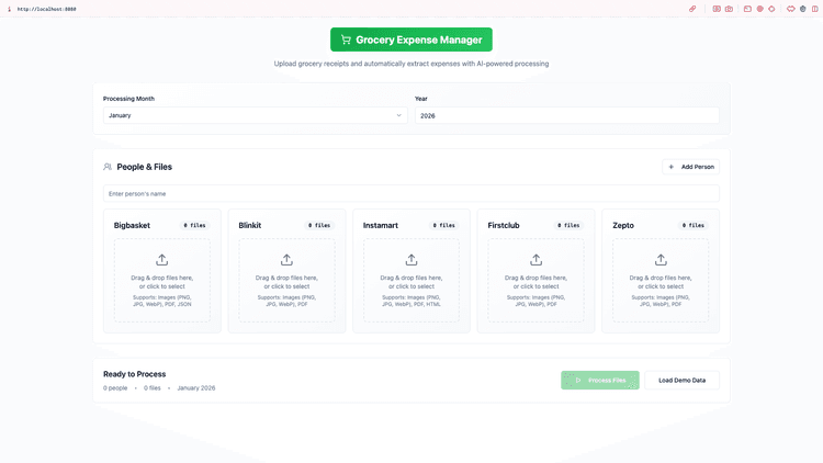 Grocery Expense Manager
